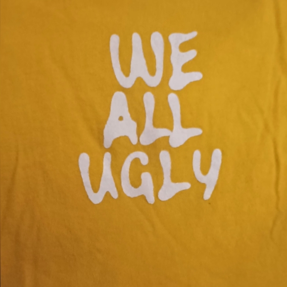 Next Level Apparel Gold We all ugly Tshirt men's large - Picture 3 of 4